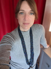 Lade das Bild in den Galerie-Viewer, Glamouröse Perlenkette "Mokolo" in Schwarz/Weiss