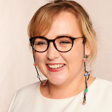 Lade das Bild in den Galerie-Viewer, Upcycling Brillenband aus Papierperlen "Victoria"