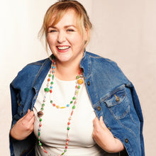Lade das Bild in den Galerie-Viewer, Hippiekette aus Papierperlen "Katogo Africa"
