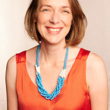 Lade das Bild in den Galerie-Viewer, Stylische Perlenkette mit Papierperlen "Little Sister Act"