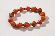 Lade das Bild in den Galerie-Viewer, Papierperlen-Armband „Africa 1 Row“ – schlicht & farbig