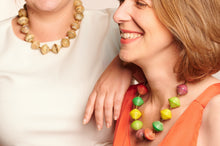 Load image into Gallery viewer, Short necklace with large paper beads &quot;Lupita&quot;
