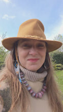 Load and play video in Gallery viewer, Elegant necklace with paper beads &quot;Jarara&quot;
