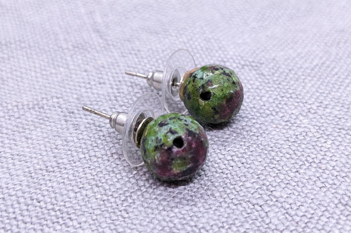 *New* African glass bead earrings with studs - unique