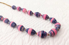 Load image into Gallery viewer, Timeless, chic, sustainable necklace with recycled paper beads &quot;Hellen&quot;
