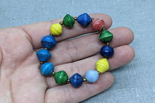Load image into Gallery viewer, *New* Colorful children&#39;s bracelet made of paper beads &quot;Africa 1 Row Children&quot;
