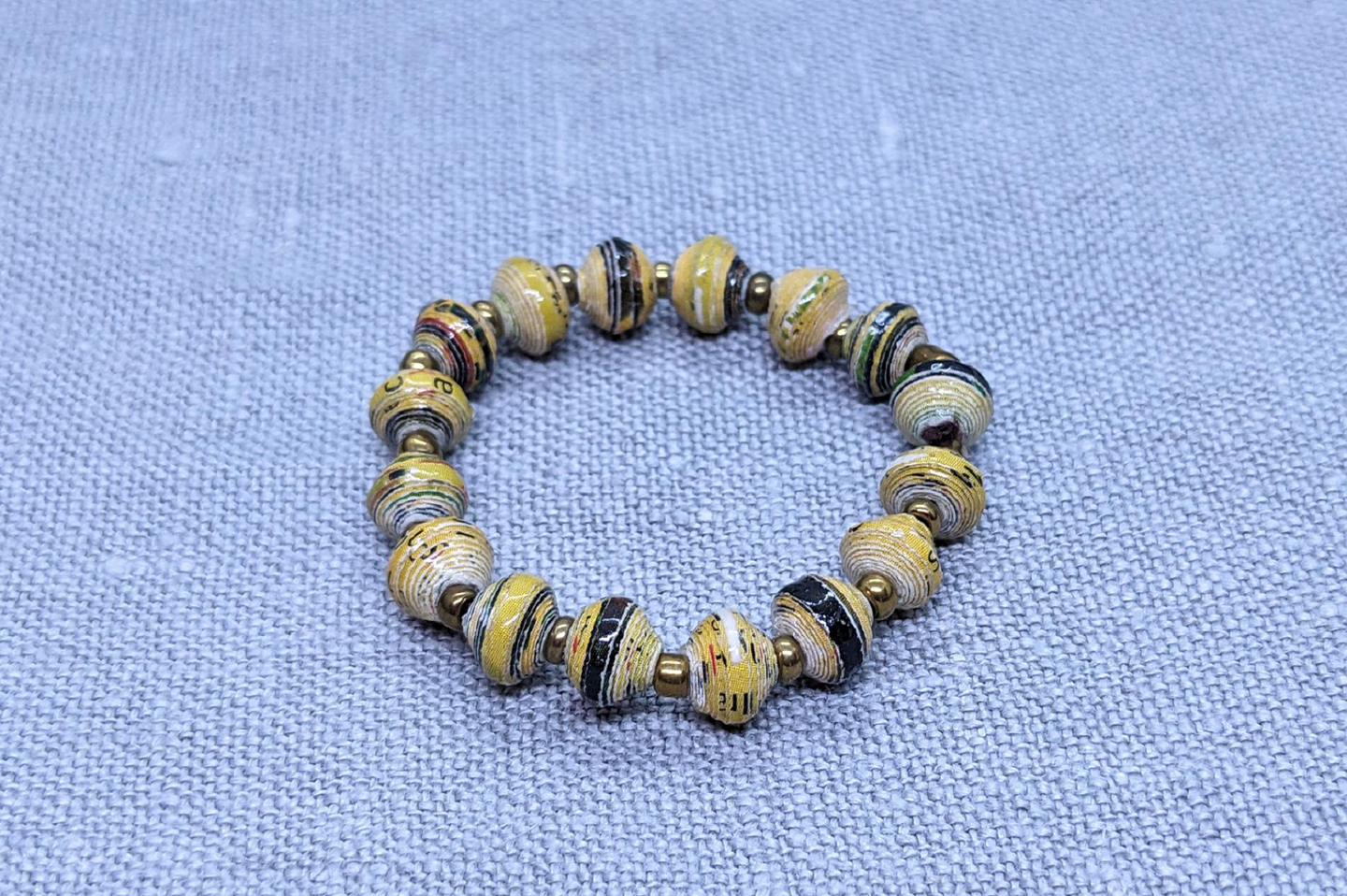 *New* African children's bracelet made of fine, round paper beads 