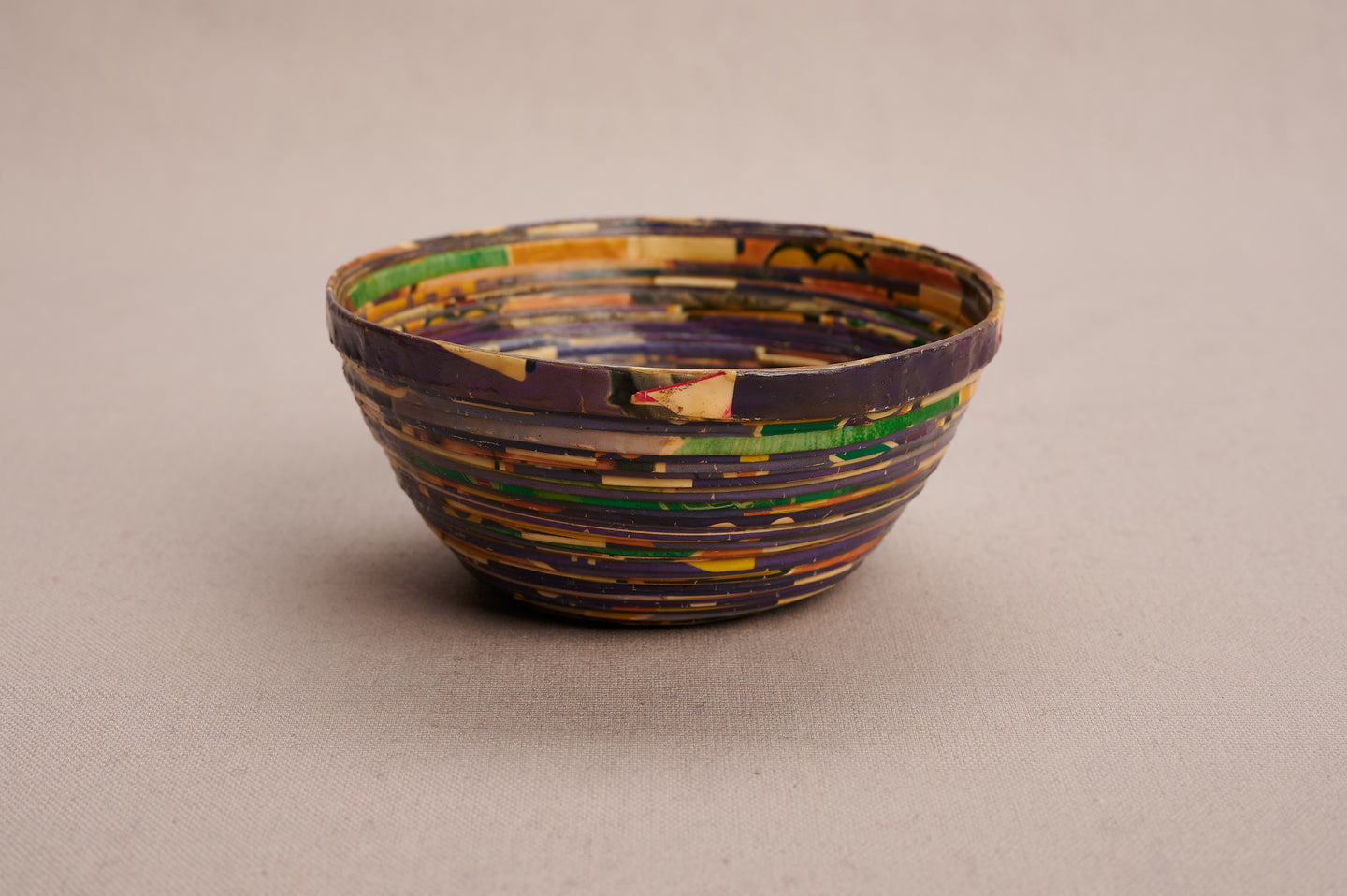 Small decorative bowl made of recycled paper 