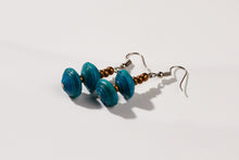 Load image into Gallery viewer, Earrings with two paper beads &quot;Happy Africa&quot;
